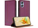Custodia Per Oppo A17 In Pelle Con Funzione Di Supporto Viola