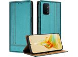 Custodia Per Oppo A54 5G In Pelle Con Funzione Di Supporto Verde