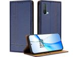 Custodia Per Oneplus Nord Ce 5G In Pelle Con Funzione Stand Blu