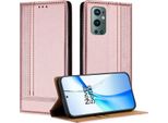 Custodia Per Oneplus 9 Pro In Pelle Con Funzione Di Supporto Rosa