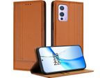 Custodia Per Oneplus 9 In Pelle Con Funzione Di Supporto Marrone