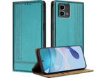 Custodia Per Motorola Moto G Stylus 5G 2024 In Pelle Con Funzione Stand Verde