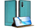 Custodia Per Oneplus Nord Ce 5G In Pelle Con Funzione Stand Verde