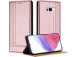 Custodia Per Cellulare Per Samsung Galaxy S8 Plus Custodia Protettiva Flip-Up In Pelle Con Funzione Stand Rosa
