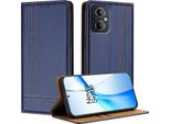 Custodia Per Oneplus Nord N20 5G In Pelle Con Funzione Stand Blu
