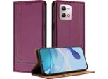Custodia Per Motorola Moto G Stylus 4G 2023 Custodia Flip In Pelle Con Funzione Stand Viola