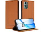 Custodia Per Telefono Cellulare Per Oneplus 9 Pro In Pelle Flip Custodia Protettiva Con Funzione Stand Marrone