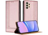 Custodia Per Samsung Galaxy A04S A04 A13 5G/4G In Pelle Con Funzione Stand Rosa