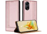 Custodia Per Oppo A1 5G In Pelle Con Funzione Di Supporto Rosa