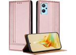 Custodia Per Telefono Cellulare Per Realme 9I In Pelle Flip Custodia Protettiva Con Funzione Stand Rosa