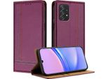 Custodia Per Samsung Galaxy A52S A52 5G/4G Custodia Flip In Pelle Con Funzione Stand Viola