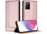 Custodia Per Cellulare Per Samsung Galaxy Note 20 Custodia Protettiva Flip-Up In Pelle Con Funzione Stand Rosa