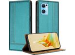 Custodia Per Oppo Find X5 Lite In Pelle Con Funzione Di Stand Verde