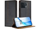 Custodia Per Oneplus 10 Pro In Pelle Con Funzione Di Supporto Nero
