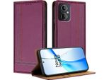 Custodia Per Oneplus Nord N20 5G In Pelle Con Funzione Di Supporto Viola