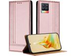 Custodia Per Telefono Cellulare Per Realme 8 5G In Pelle Flip Custodia Protettiva Con Funzione Stand Rosa