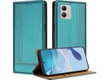 Custodia Per Motorola Moto G13 G53 In Pelle Con Funzione Stand Verde