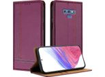 Custodia Per Telefono Cellulare Per Samsung Galaxy Note 9 In Pelle Flip Custodia Protettiva Con Funzione Di Stand Viola
