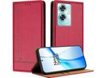 Custodia Per Telefono Cellulare Per Oneplus Nord CE3 In Pelle Flip Custodia Protettiva Con Funzione Stand Rosso