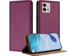 Custodia Per Motorola Moto G Stylus 5G 2023 Custodia Flip In Pelle Con Funzione Stand Viola