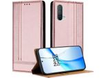 Custodia Per Telefono Cellulare Per Oneplus Nord Ce 5G In Pelle Flip Custodia Protettiva Con Funzione Stand Rosa