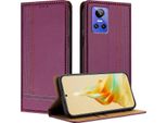 Custodia Per Telefono Cellulare Per Realme Gt Neo 3 In Pelle Flip Custodia Protettiva Con Funzione Di Stand Viola