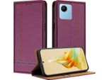 Custodia Per Telefono Cellulare Per Realme C30 In Pelle Flip Custodia Protettiva Con Funzione Di Stand Viola