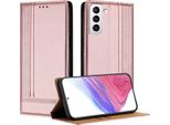 Custodia Per Telefono Cellulare Per Samsung Galaxy S21+ 5G In Pelle Flip Custodia Protettiva Con Funzione Stand Rosa