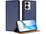 Custodia Per Oneplus Nord 2T Custodia Flip In Pelle Con Funzione Stand Blu