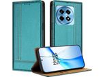 Custodia Per Oneplus 12R In Pelle Con Funzione Stand Verde