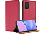 Custodia Per Telefono Cellulare Per Samsung Galaxy A53 5G In Pelle Flip Custodia Protettiva Con Funzione Stand Rosso