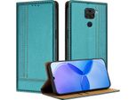 Custodia Per Xiaomi Redmi Note 9 Custodia Flip In Pelle Con Funzione Di Supporto Verde