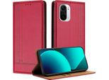 Custodia Per Xiaomi Poco F3/Redmi K40/K40 Pro Custodia Flip In Pelle Con Funzione Stand Rosso