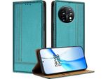 Custodia Per Oneplus 11 In Pelle Con Funzione Stand Verde