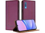 Custodia Per Telefono Cellulare Per Samsung Galaxy A7 2018 In Pelle Flip Custodia Protettiva Con Funzione Stand Viola