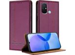 Custodia Per Xiaomi Redmi 12C / Redmi 11A In Pelle Con Funzione Di Supporto Viola