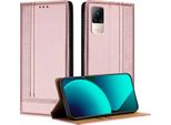 Custodia Per Xiaomi Civi 1S In Pelle Con Funzione Di Supporto Rosa