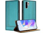 Custodia Per Huawei P30 Pro In Pelle Con Funzione Stand Verde