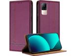 Custodia Per Xiaomi Civi 1S In Pelle Con Funzione Di Supporto Viola