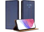 Custodia Per Telefono Cellulare Per Samsung Galaxy Note 9 In Pelle Flip Custodia Protettiva Con Funzione Di Stand Blu