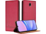 Custodia Per Telefono Cellulare Per Samsung Galaxy J7 2017 In Pelle Flip Custodia Protettiva Con Funzione Stand Rosso