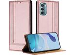 Custodia Per Motorola Moto G Stylus 5G 2022 Custodia Flip In Pelle Con Funzione Stand Rosa