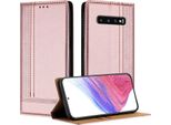 Custodia Per Cellulare Per Samsung Galaxy S10 Custodia Protettiva Flip-Up In Pelle Con Funzione Stand Rosa
