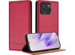 Custodia Per Itel A60 / Itel A60S In Pelle Con Funzione Stand Rosso
