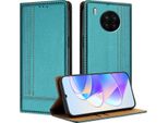 Custodia Per Huawei Nova 8I/Honor 50 Lite In Pelle Con Funzione Stand Verde