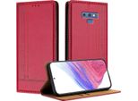 Custodia Per Telefono Cellulare Per Samsung Galaxy Note 9 In Pelle Flip Custodia Protettiva Con Funzione Stand Rosso