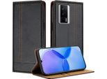 Custodia Per Xiaomi Poco F5 Pro/Redmi K60/K60 Pro In Pelle Flip Cover Con Funzione Stand Nero