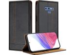 Custodia Per Telefono Cellulare Per Samsung Galaxy Note 9 In Pelle Flip Custodia Protettiva Con Funzione Di Stand Nero