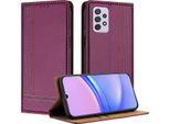 Custodia Per Telefono Cellulare Per Samsung Galaxy A72 In Pelle Flip Custodia Protettiva Con Funzione Di Stand Viola
