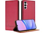 Custodia Per Telefono Cellulare Per Samsung Galaxy A05S In Pelle Flip Custodia Protettiva Con Funzione Stand Rosso